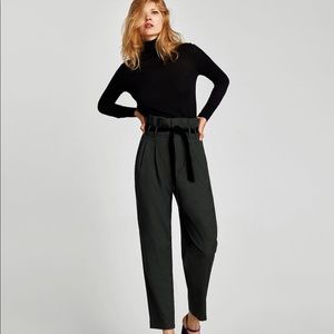 Zara Contrasting Striped Trousers